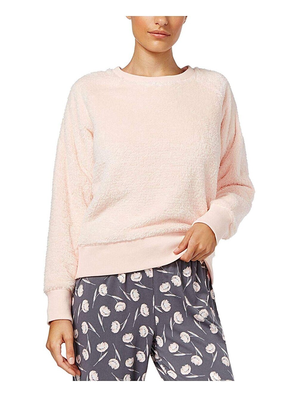 Alfani Womens Fuzzy Pajama Top Size 2XL